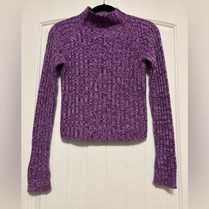 Elegant Purple Turtleneck Sweater